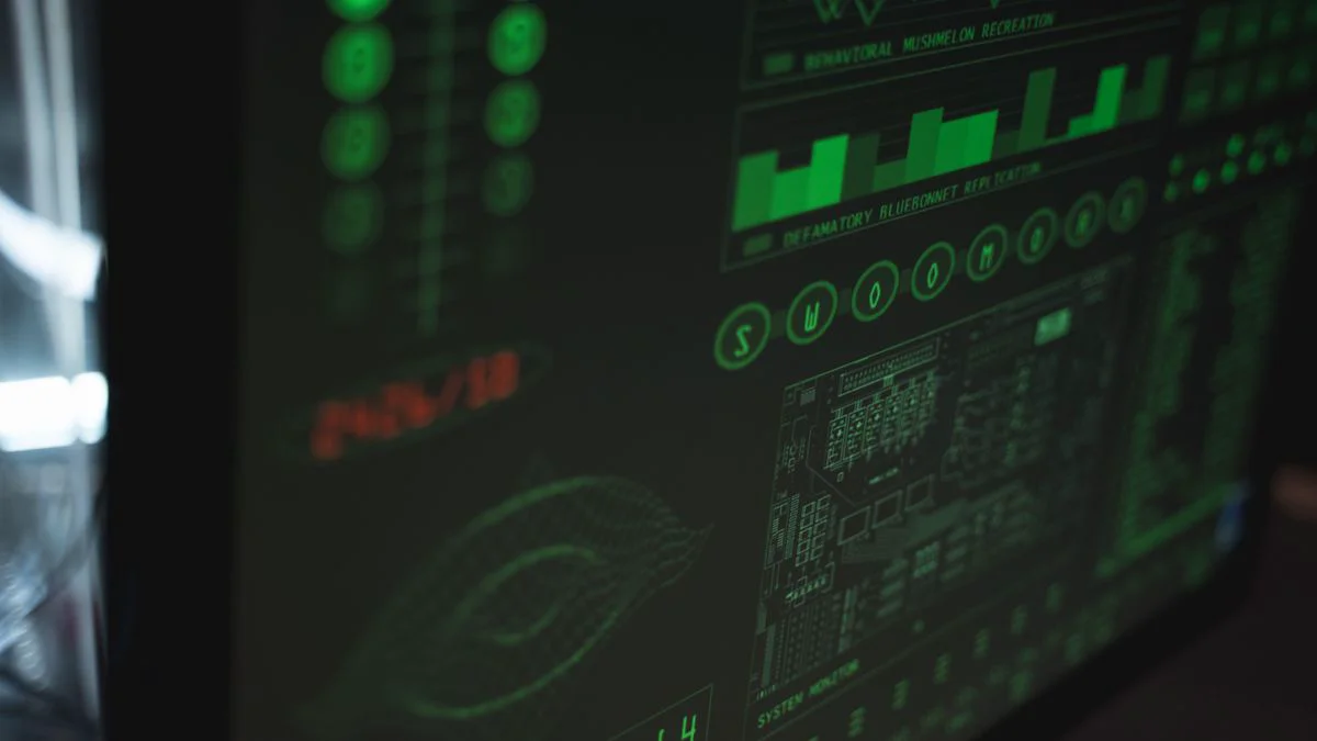 Beveiligingsdashboard met verdachte activiteit op een computerscherm